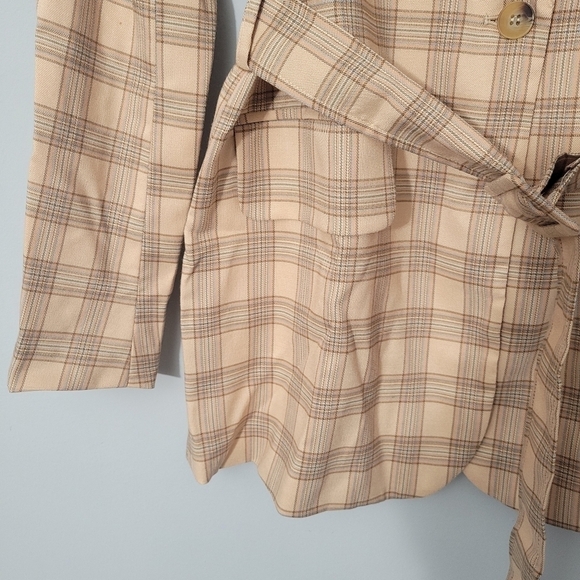 Pacsun 4Si3nna 4Sienna Neutral Dara Belted Blazer Coat NWT - Picture 3 of 10